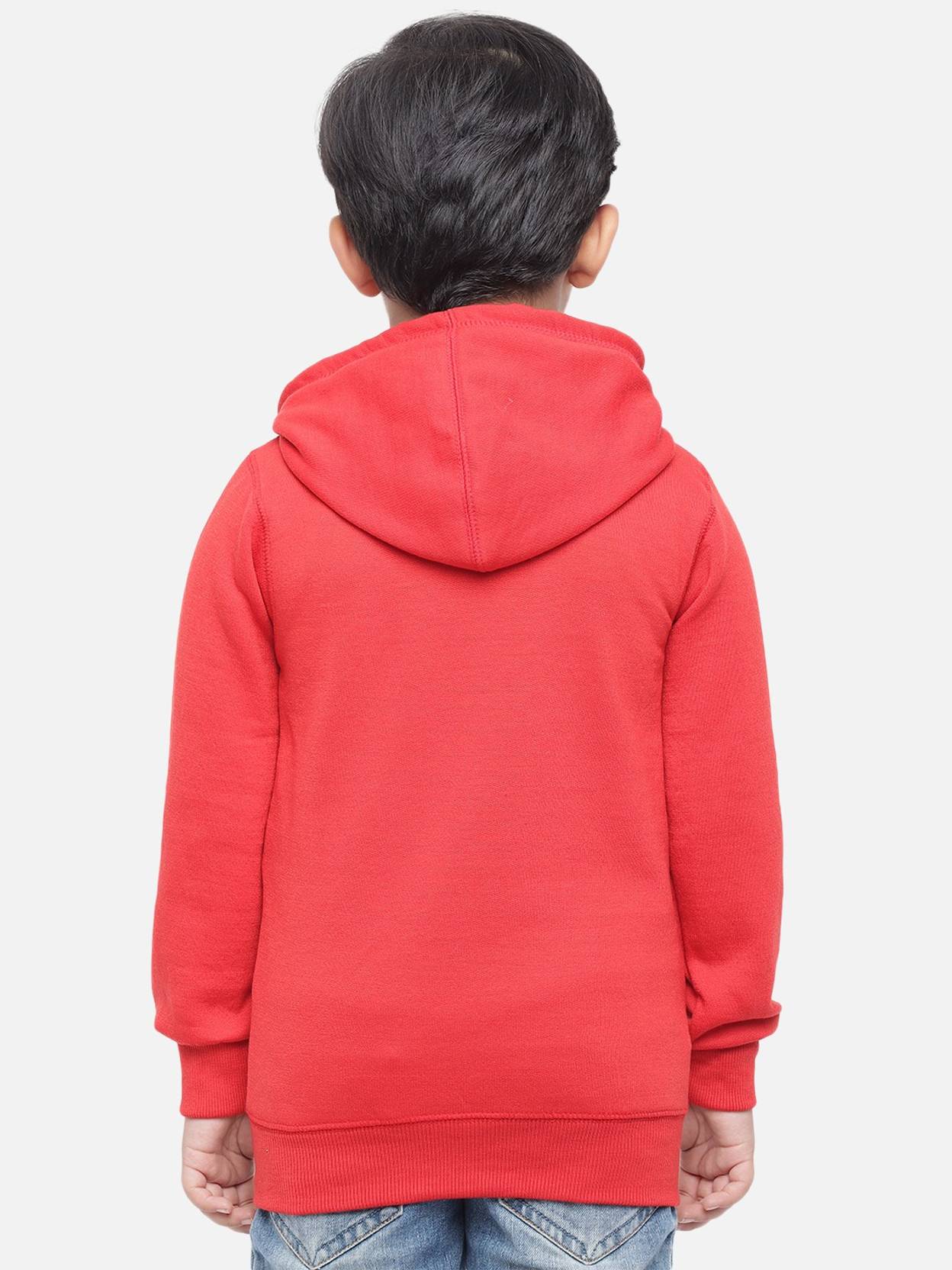 KOTTY Boys Full Sleeve Graphic Print Hooded Sweatshirt