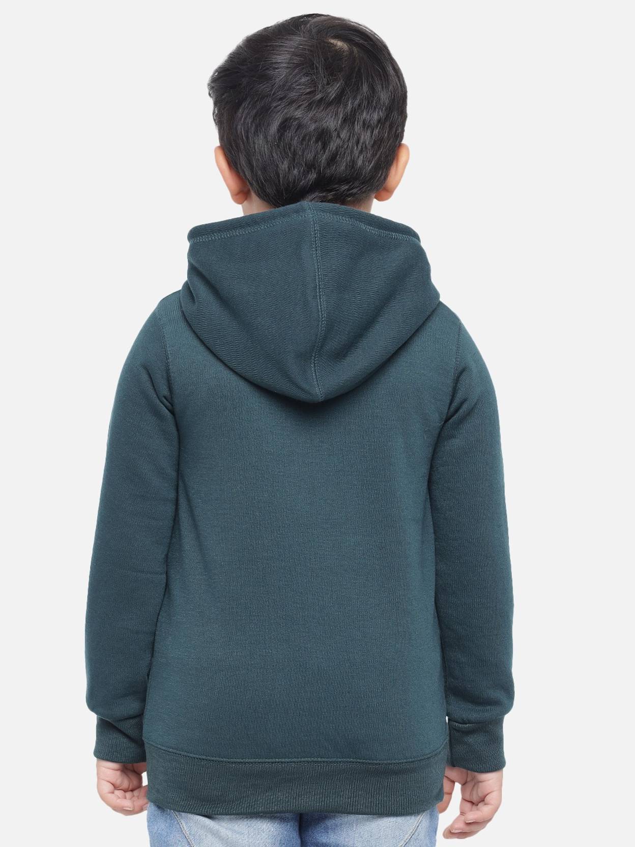 KOTTY Boys Full Sleeve Graphic Print Hooded Sweatshirt