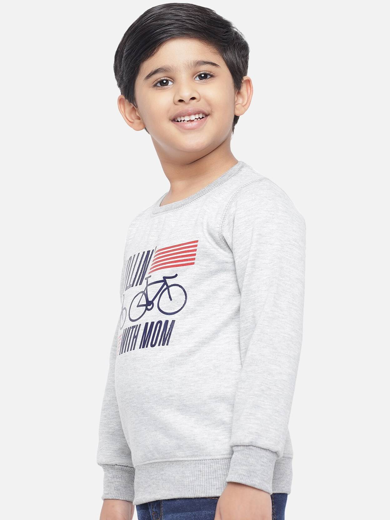 KOTY Boys Full Sleeve Printed Sweatshirt