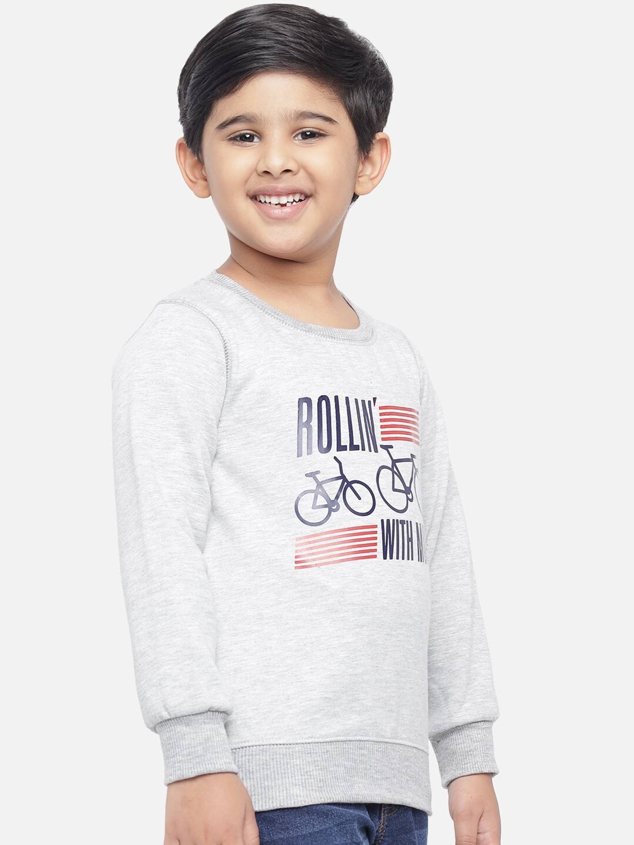 KOTY Boys Full Sleeve Printed Sweatshirt