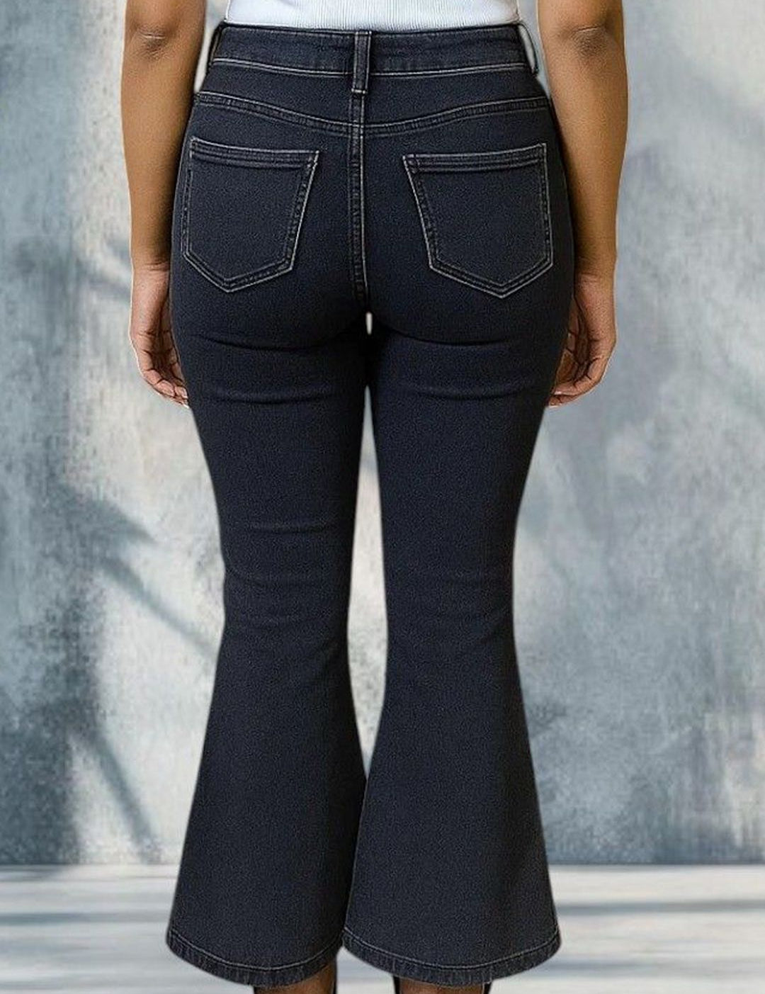 Kotty Women Bootcut High Rise Mildly Distressed Light Fade Stretchable Jeans