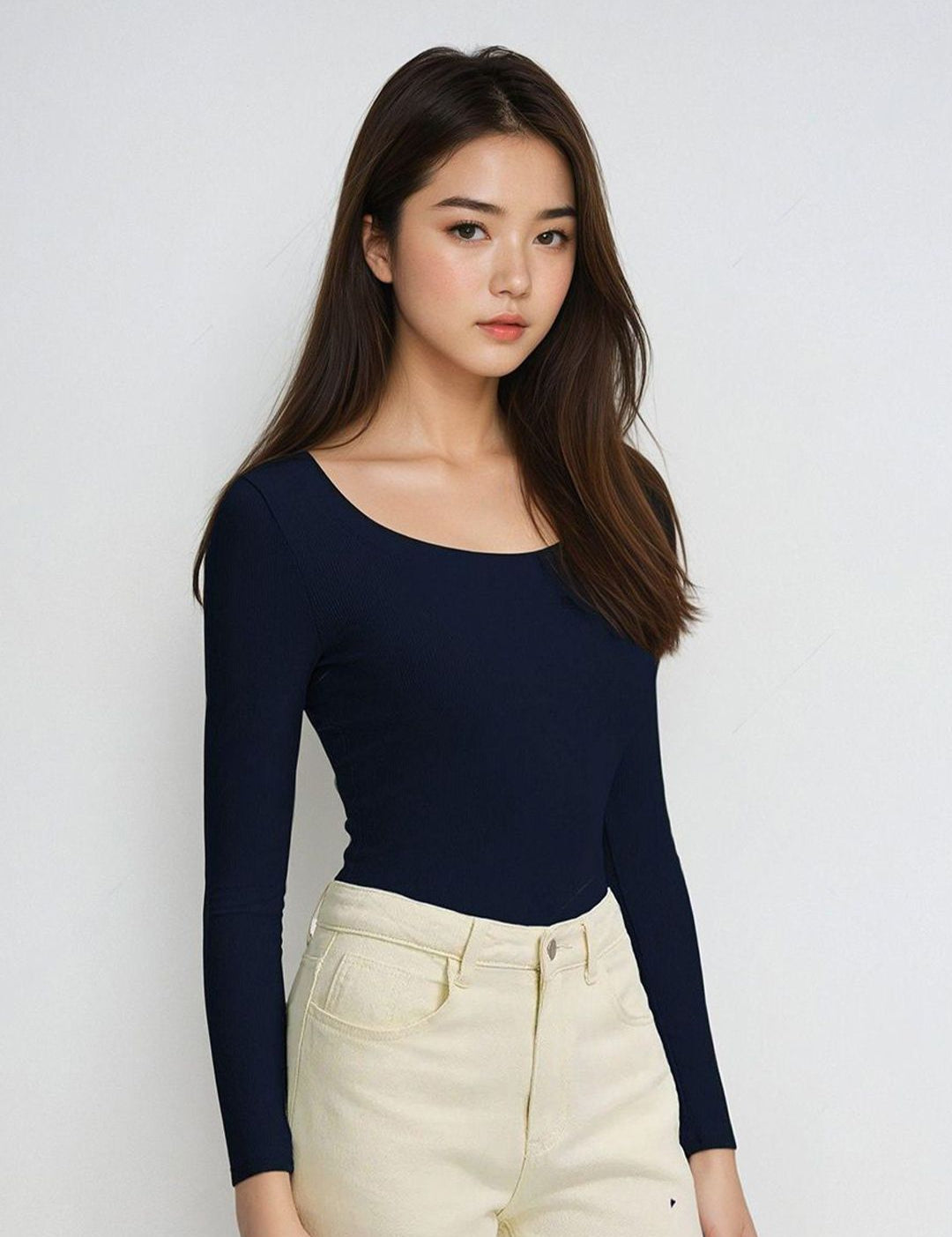 Kotty Women Solid Scoop Neck Top