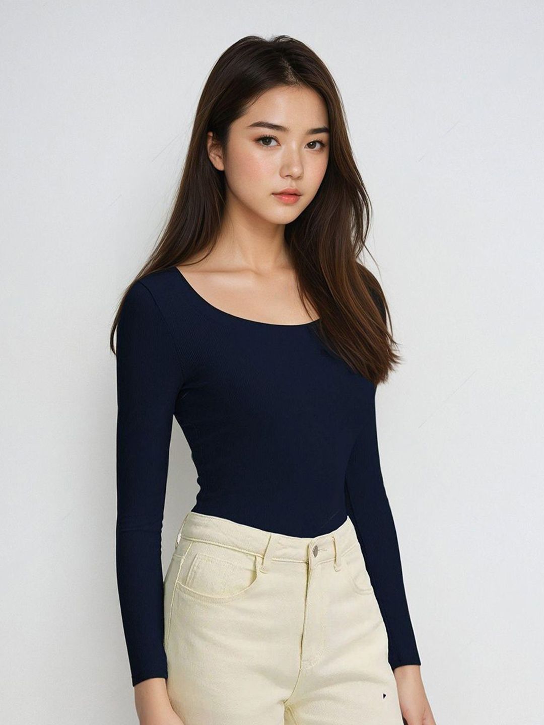 Kotty Women Solid Scoop Neck Top