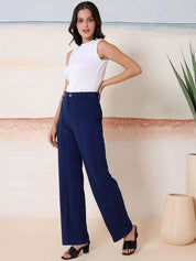 Kotty Relaxed-Fit Round Neck Crop-Top With Trousers Co-Ords