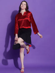 Kotty Women Solid V-Neck Top