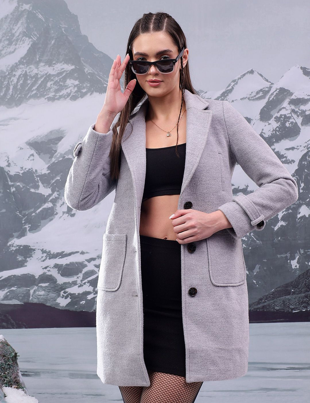 Kotty Women Cotton Single-Breasted Overcoat