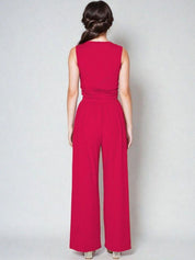 Kotty Pink High Neck Sleeveless Top & Trousers