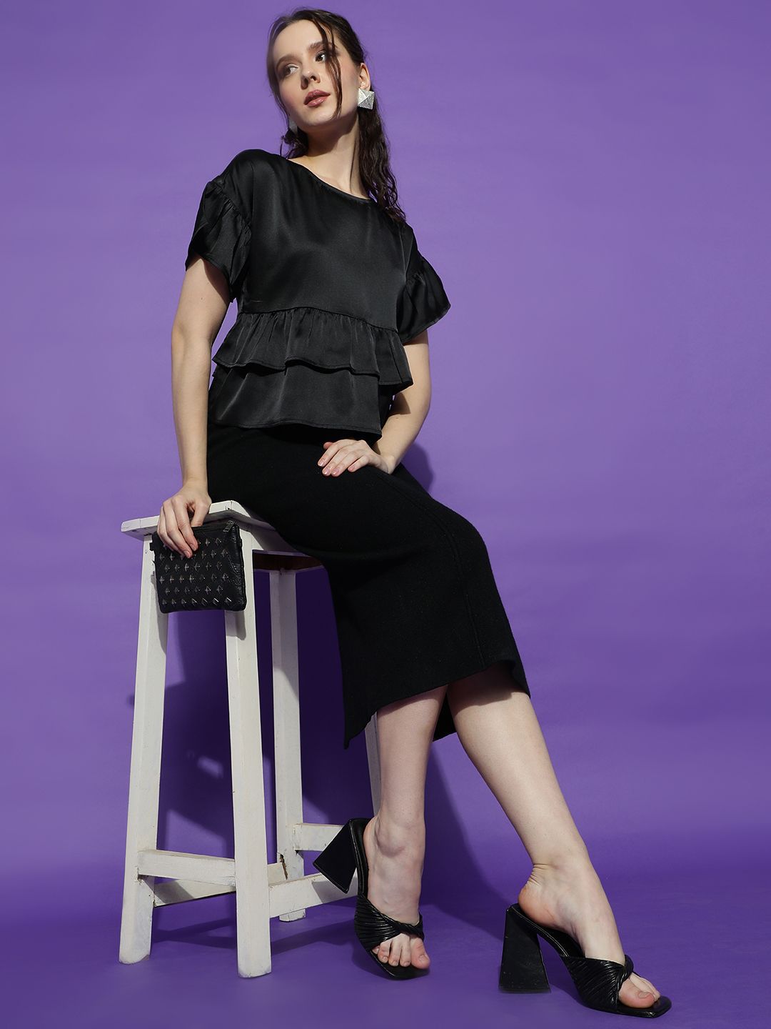 Kotty Women Solid Round Neck Top