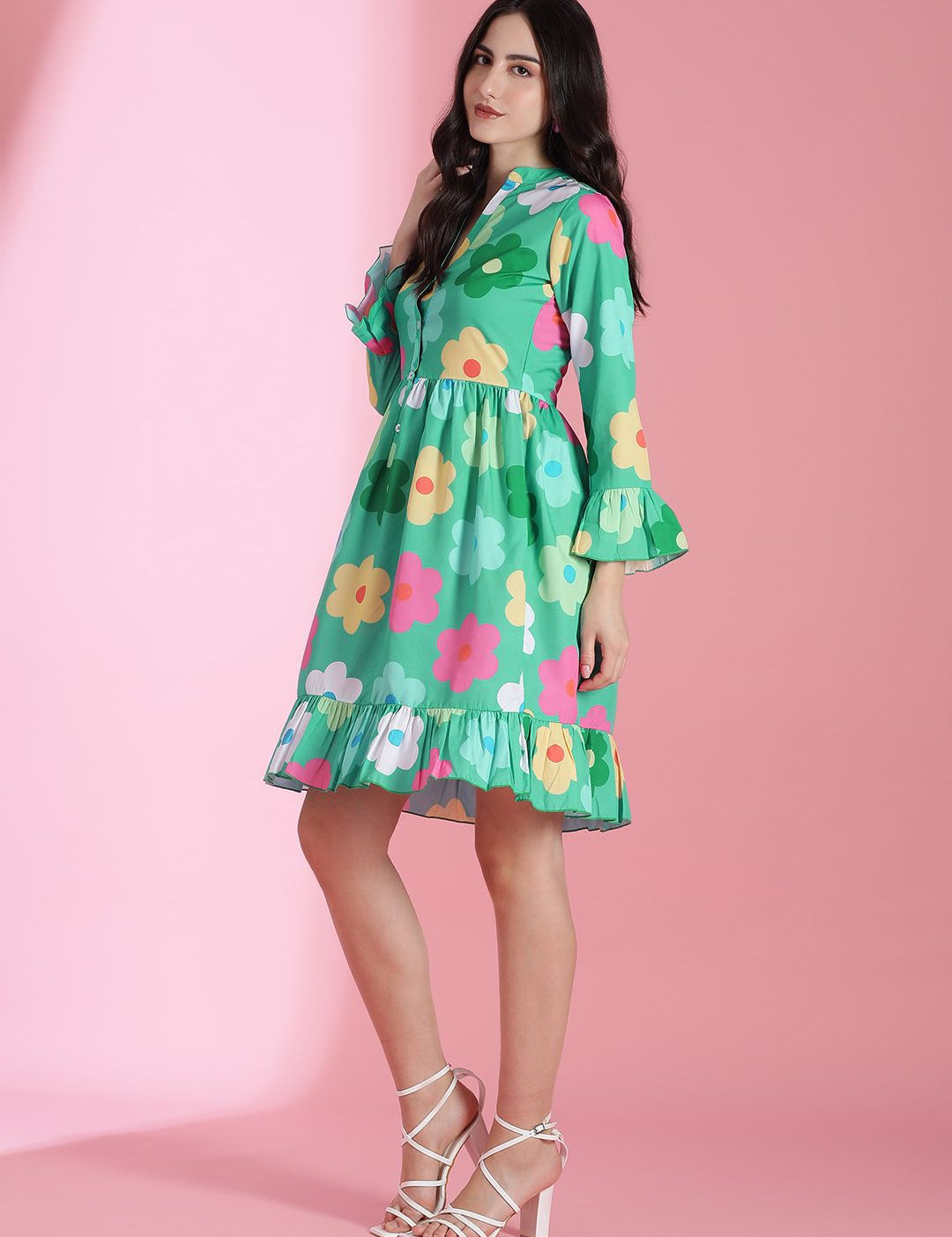 Kotty Women Floral Printed Fit & Flare Mini Dress