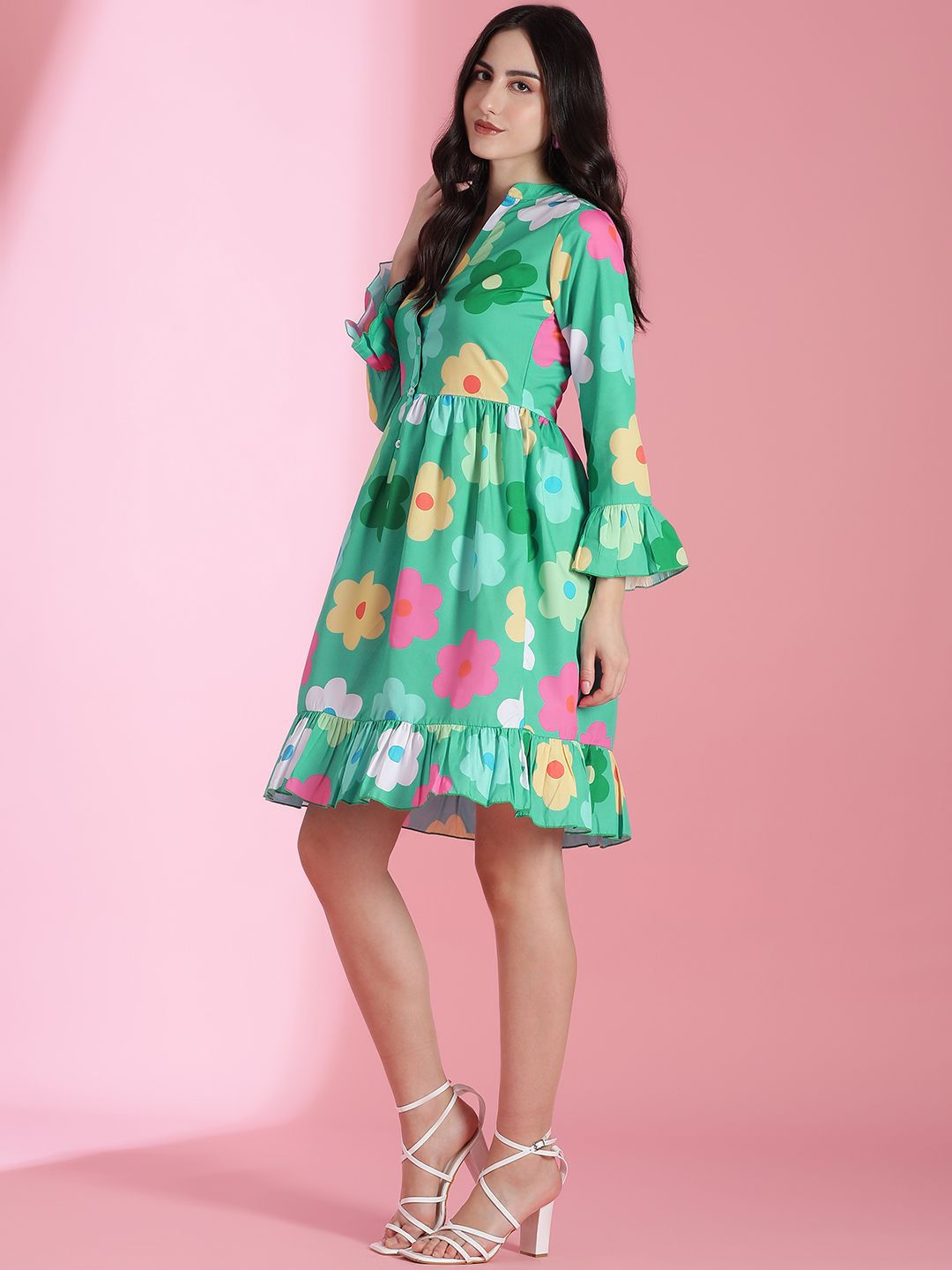 Kotty Women Floral Printed Fit & Flare Mini Dress