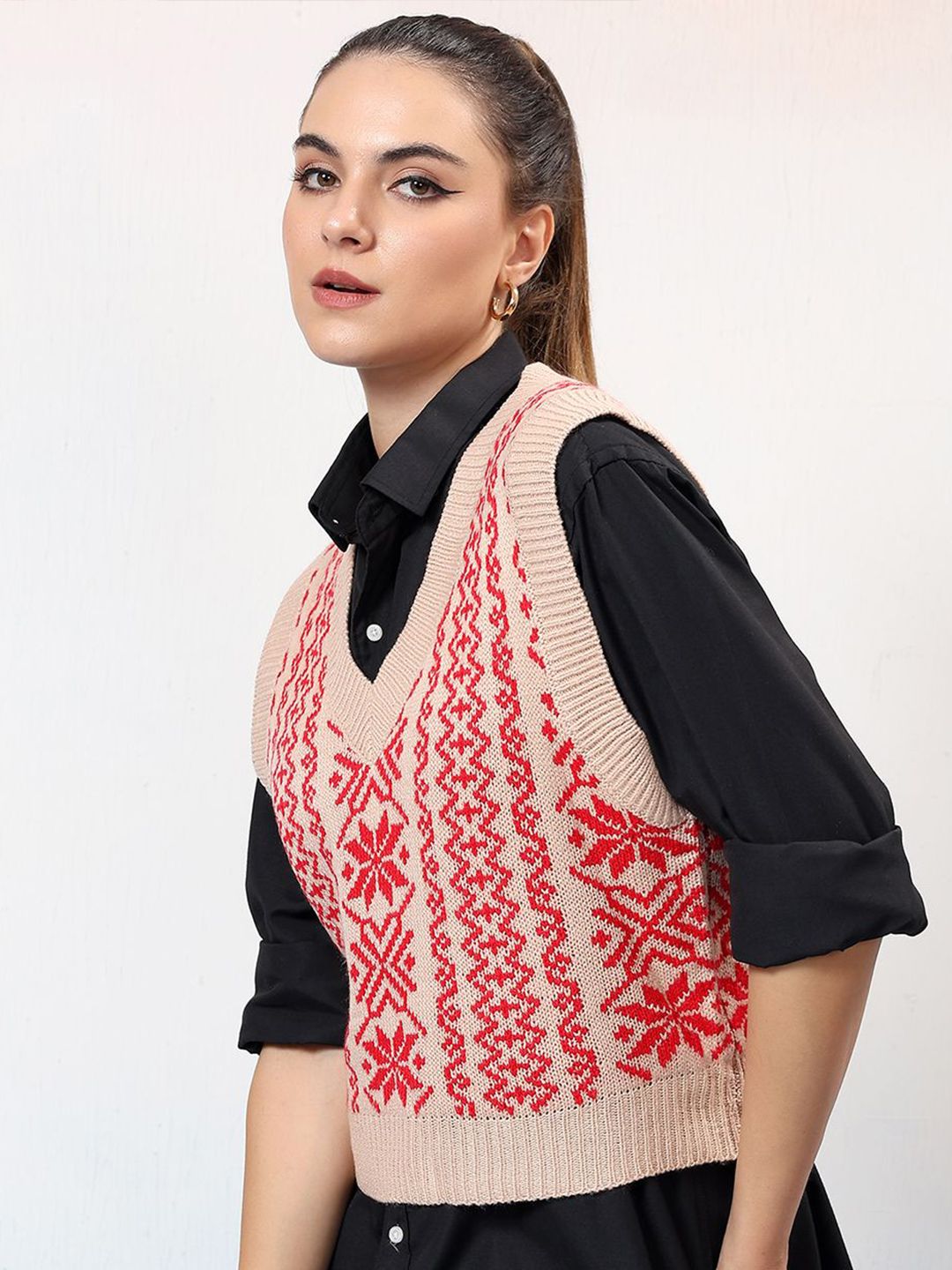 Kotty Women Printed Crop Pullover