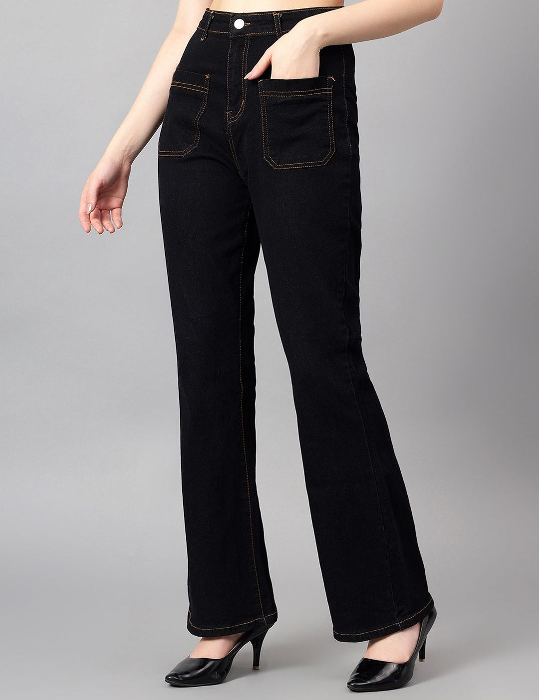 Kotty Women Bootcut Cotton High-Rise  Jeans