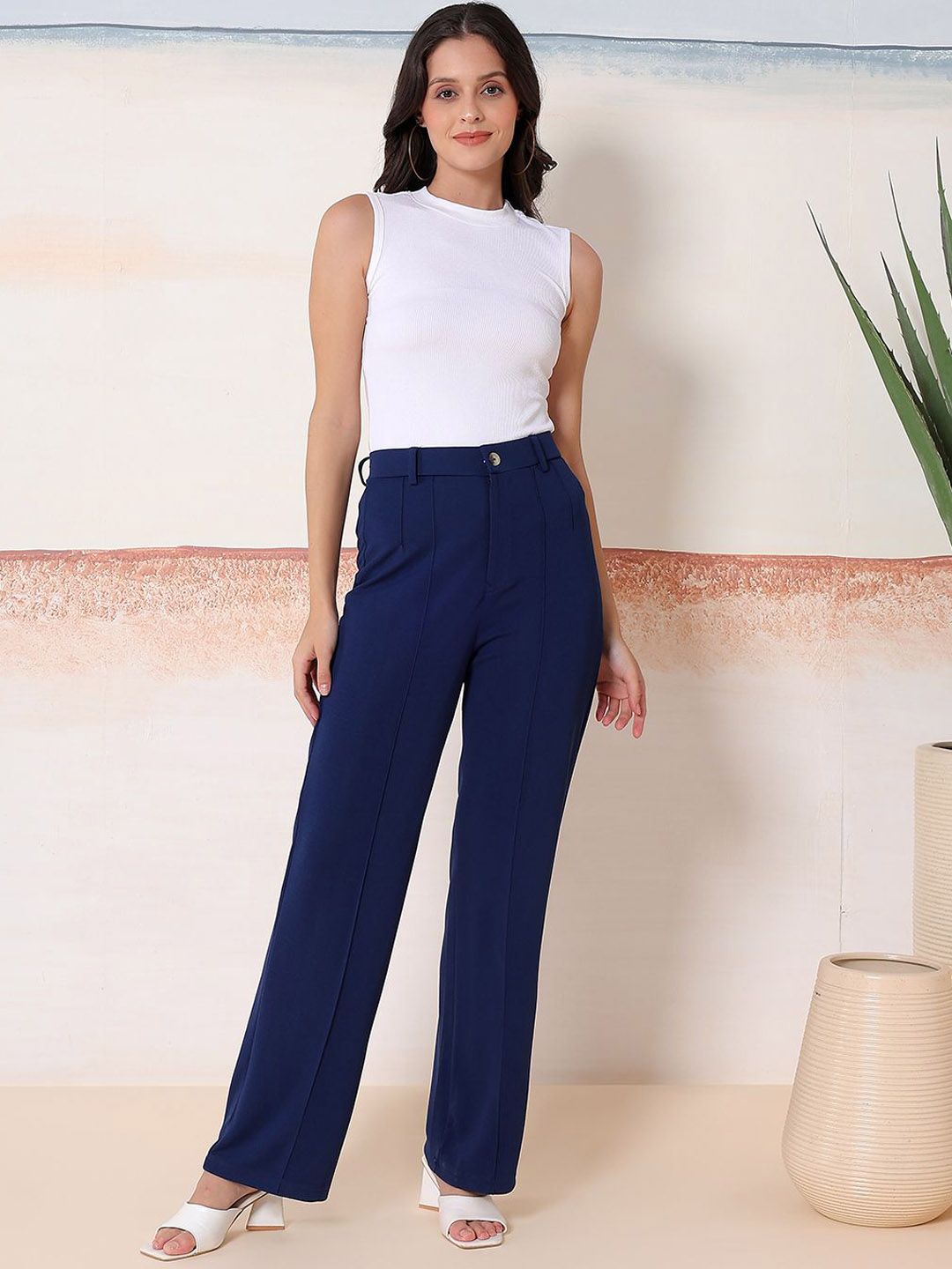 Kotty Relaxed Fit Round Neck Top With Trousers Co-Ords Set