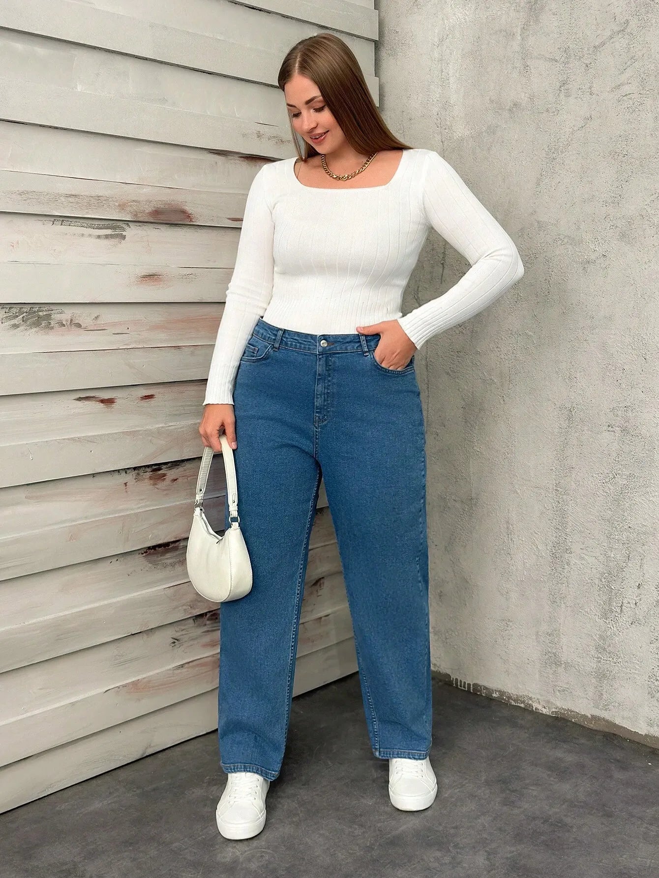 Women's Plus Size straight leg jeans
