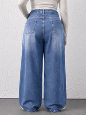 High Waist Baggy Jeans Women Plus Size