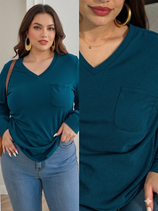 Women Regular Sleeves Solid Ocean blue Top