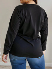 Women Black Regular Sleeves Solid Top