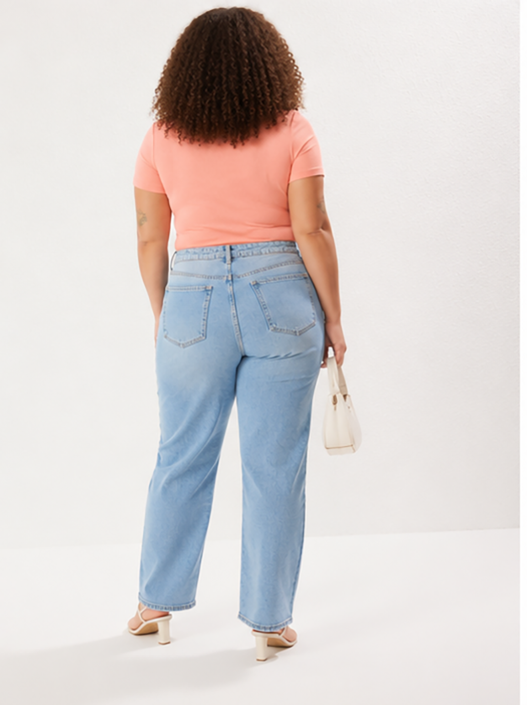 Peach Ruched Plus Size Ribbed Top