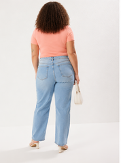 Peach Ruched Plus Size Ribbed Top