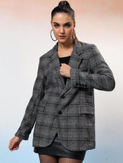  Kotty Checked Single-Breasted Coat