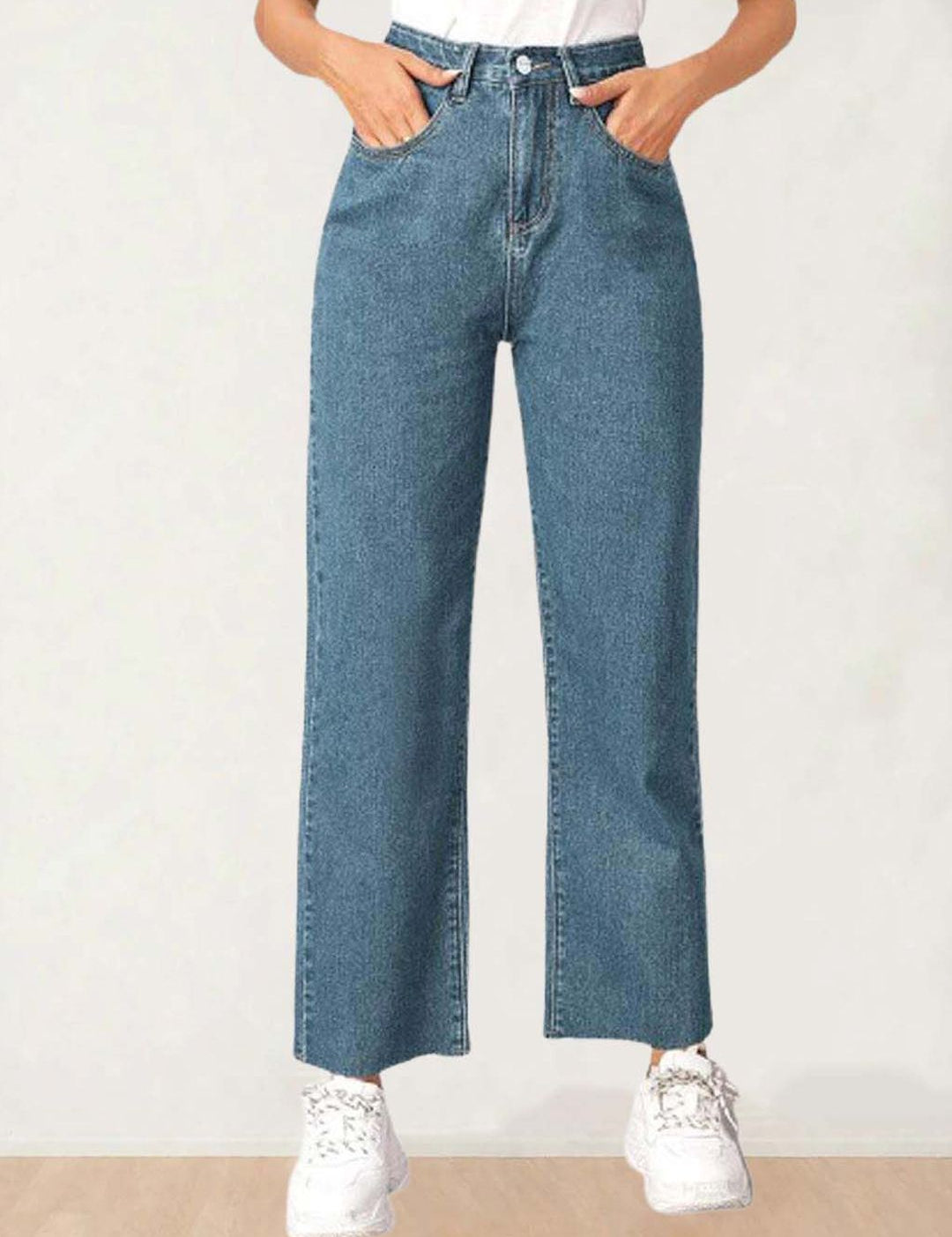 Kotty Women Straight Fit High-Rise Stretchable Jeans