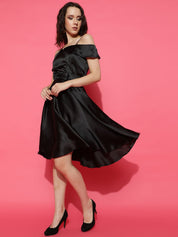 Kotty Women Satin Fit & Flare Dress