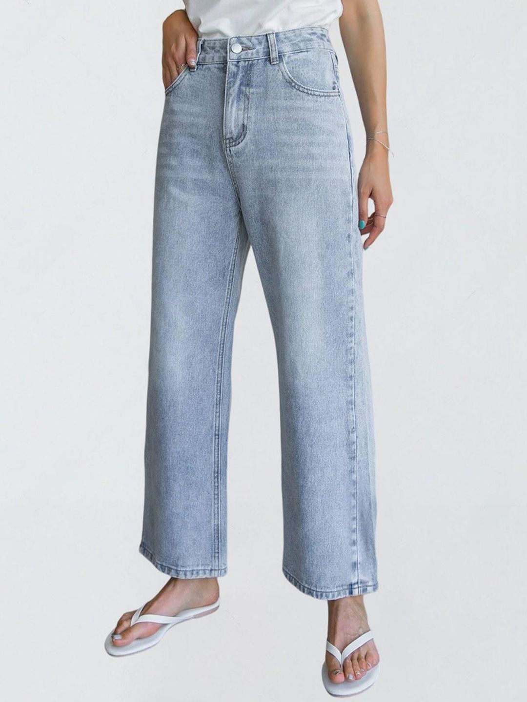 Kotty Women Jean Straight Fit High-Rise Stretchable Jeans