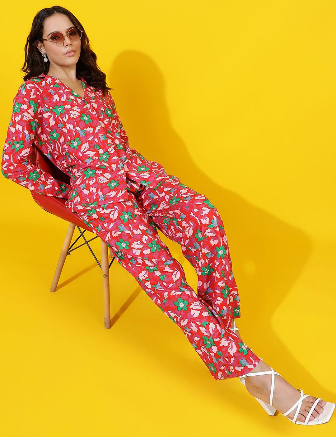 Kotty Floral Printed Shirt With Trouser 