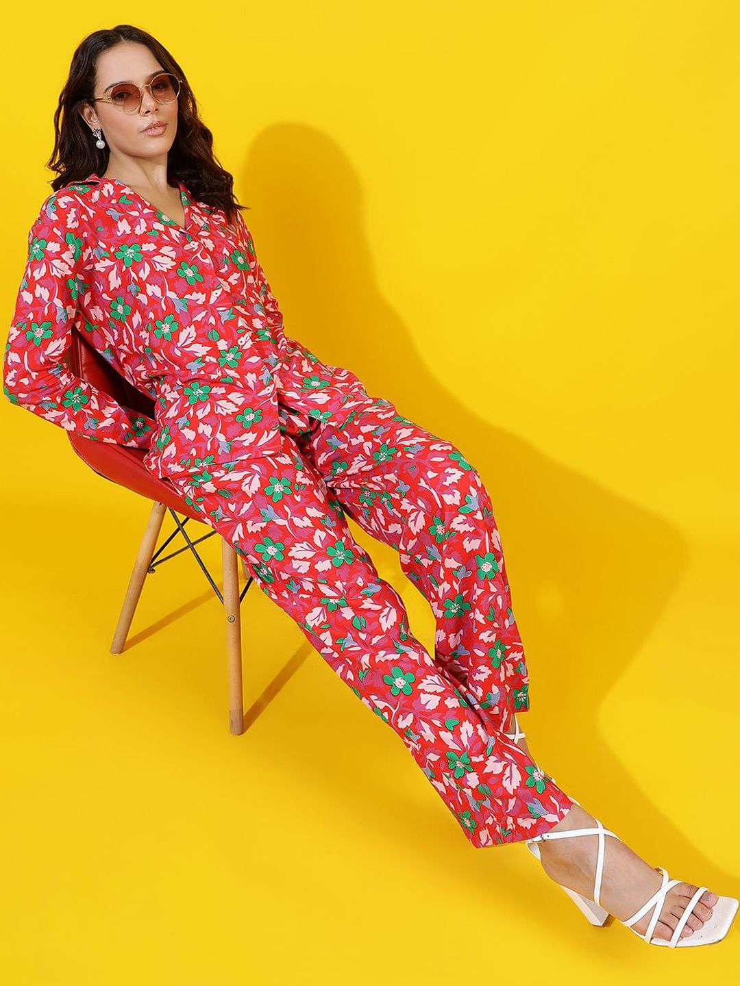 Kotty Floral Printed Shirt With Trouser 