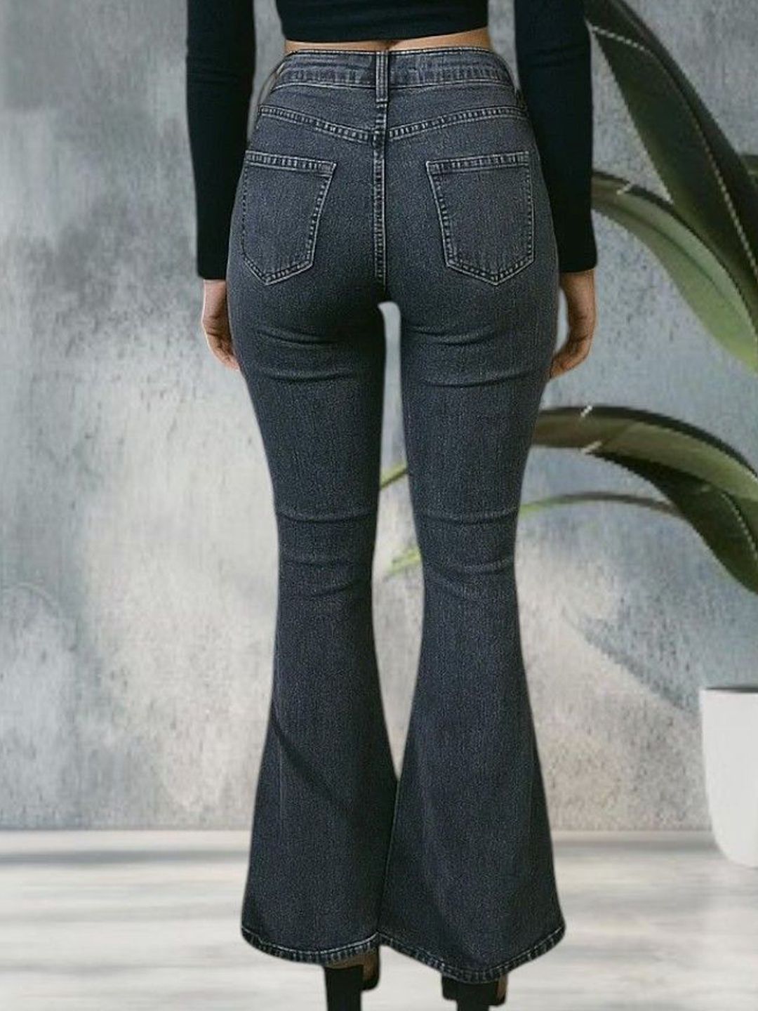 Kotty Women Bootcut High-Rise Highly Distressed Light Fade Stretchable Jeans