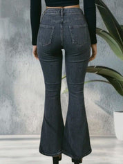 Kotty Women Bootcut High-Rise Highly Distressed Light Fade Stretchable Jeans