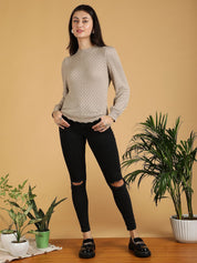 Kotty Women Round Neck Long Sleeves Pullover