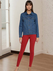 Kotty Women Spread Collar Denim Jacket