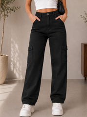 Kotty Women Bootcut High-Rise Clean Look Stretchable Jeans