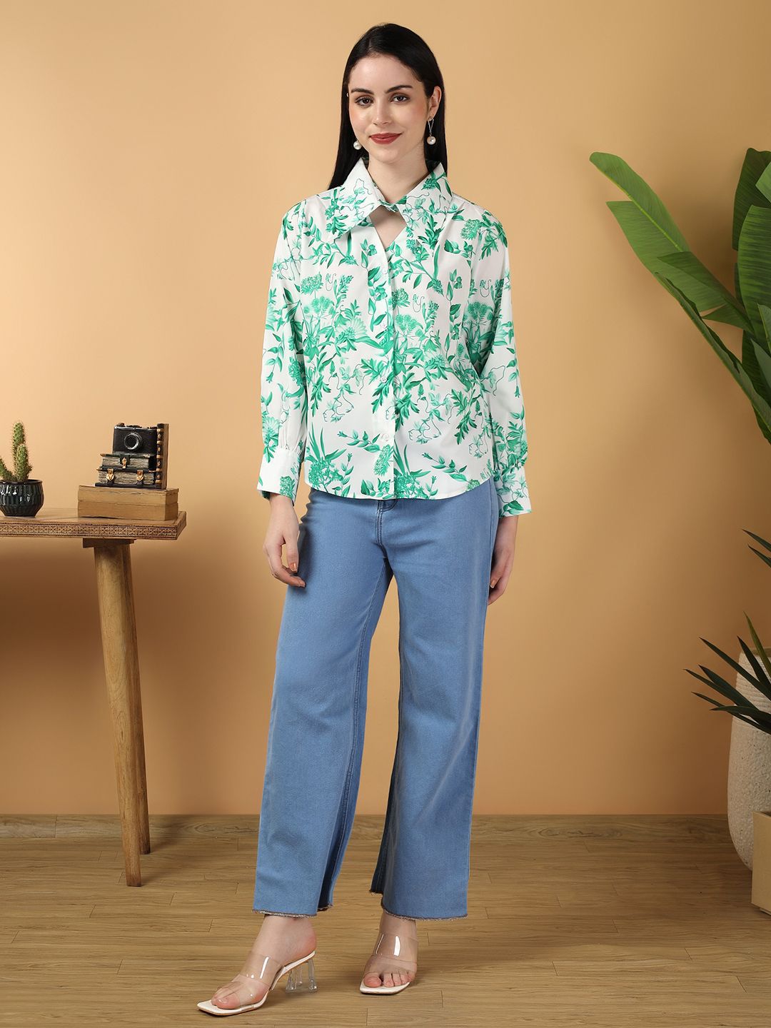 Kotty Floral Print Cotton Top