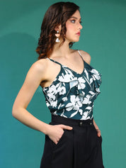 Kotty Women Floral Printed Shoulder Straps  Top