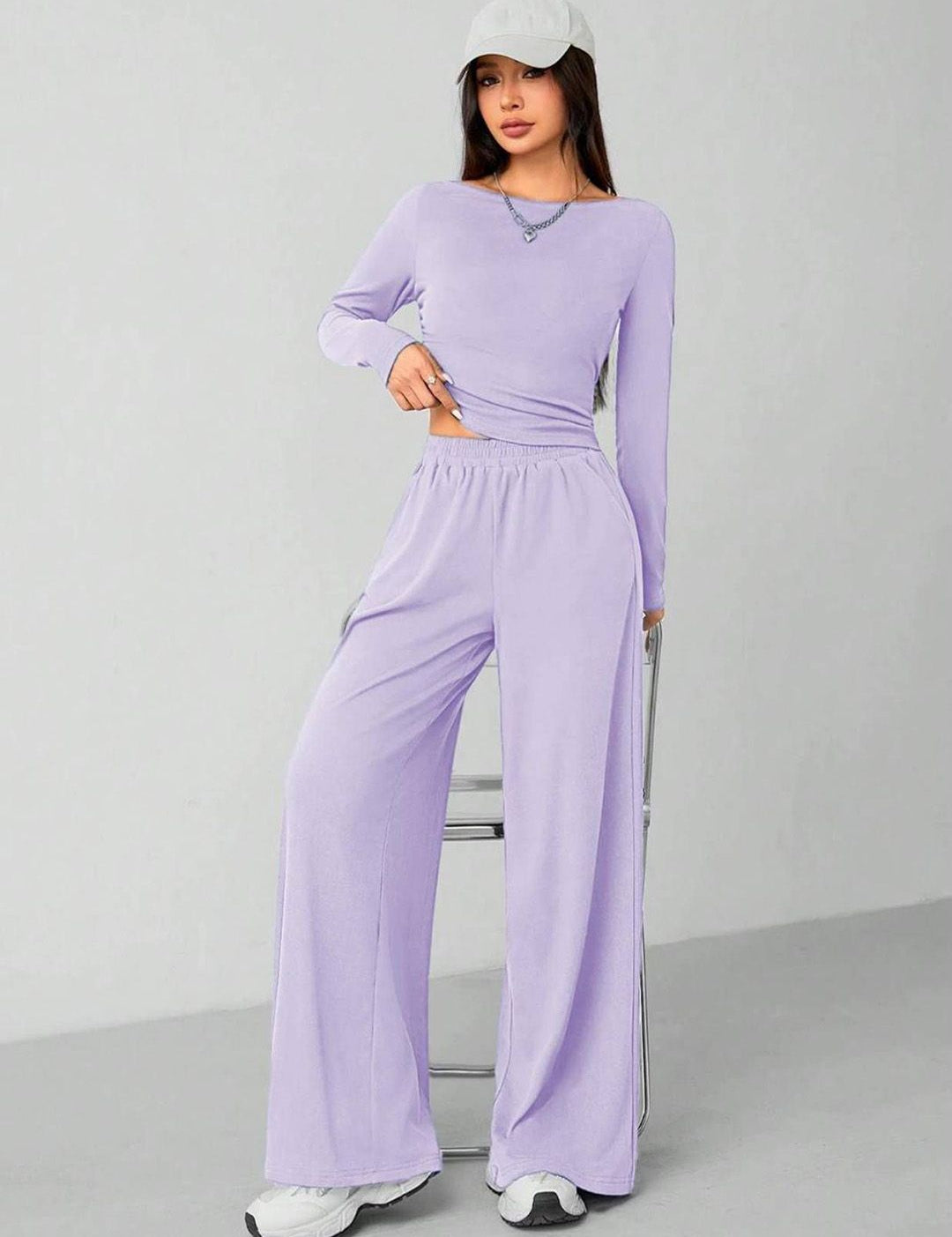 Kotty  Boat Neck Top With Trousers Co-Ords