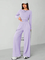 Kotty  Boat Neck Top With Trousers Co-Ords