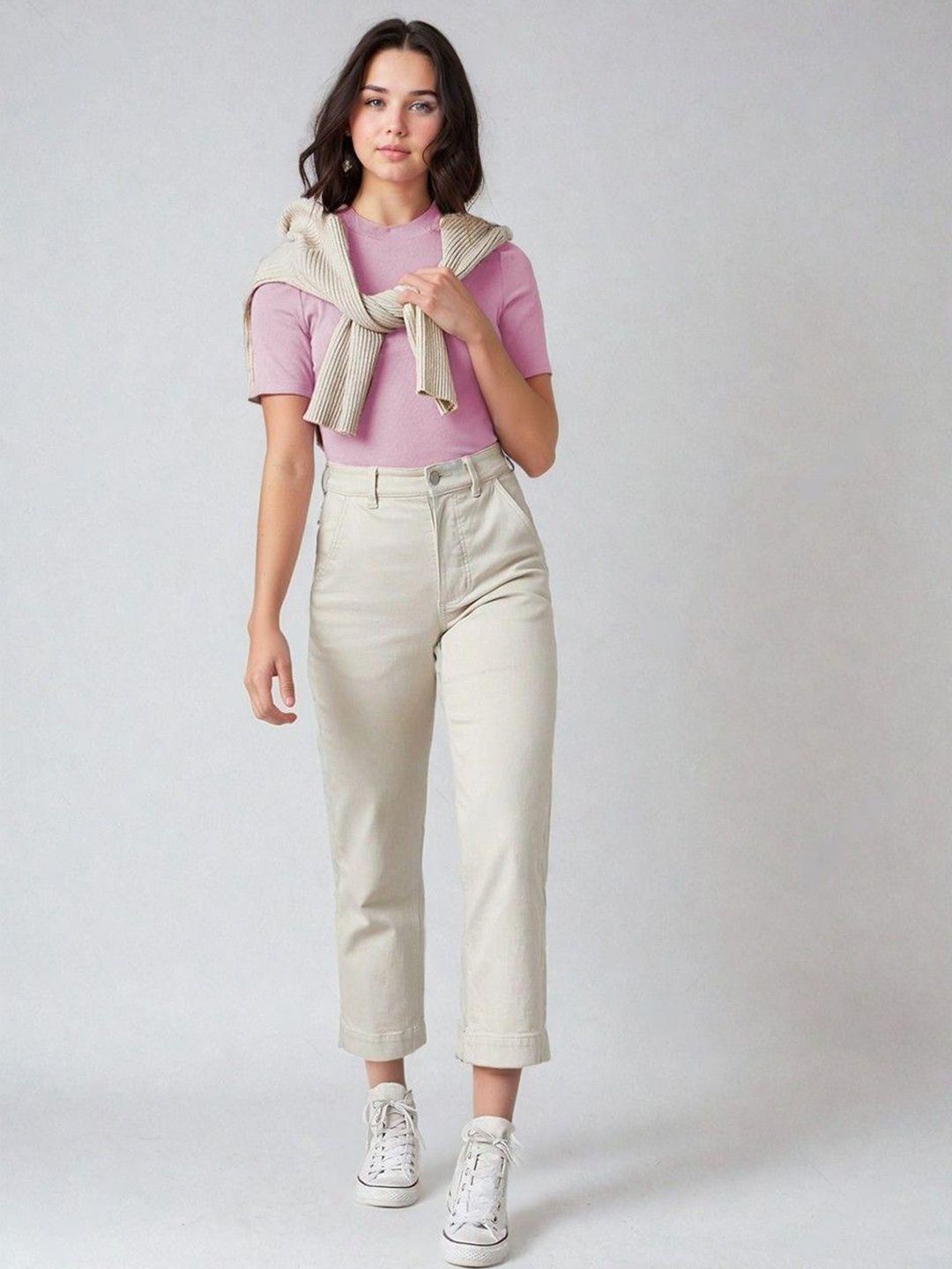 Kotty Women Round Neck Short Sleeves Fitted Top