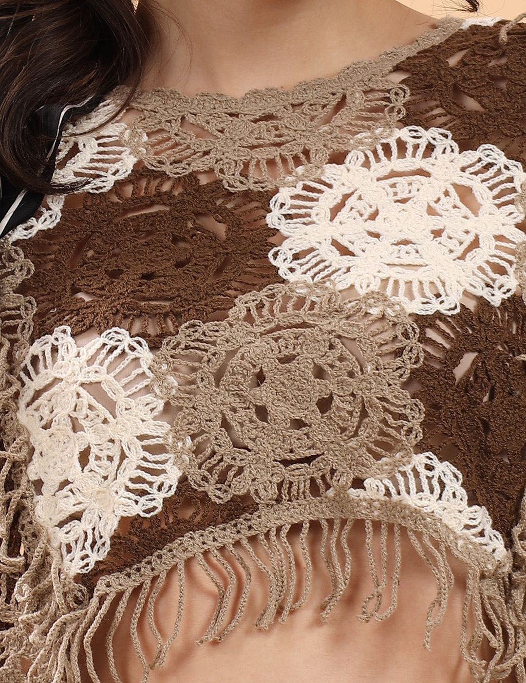 Kotty Self Design Round Neck Cotton Top