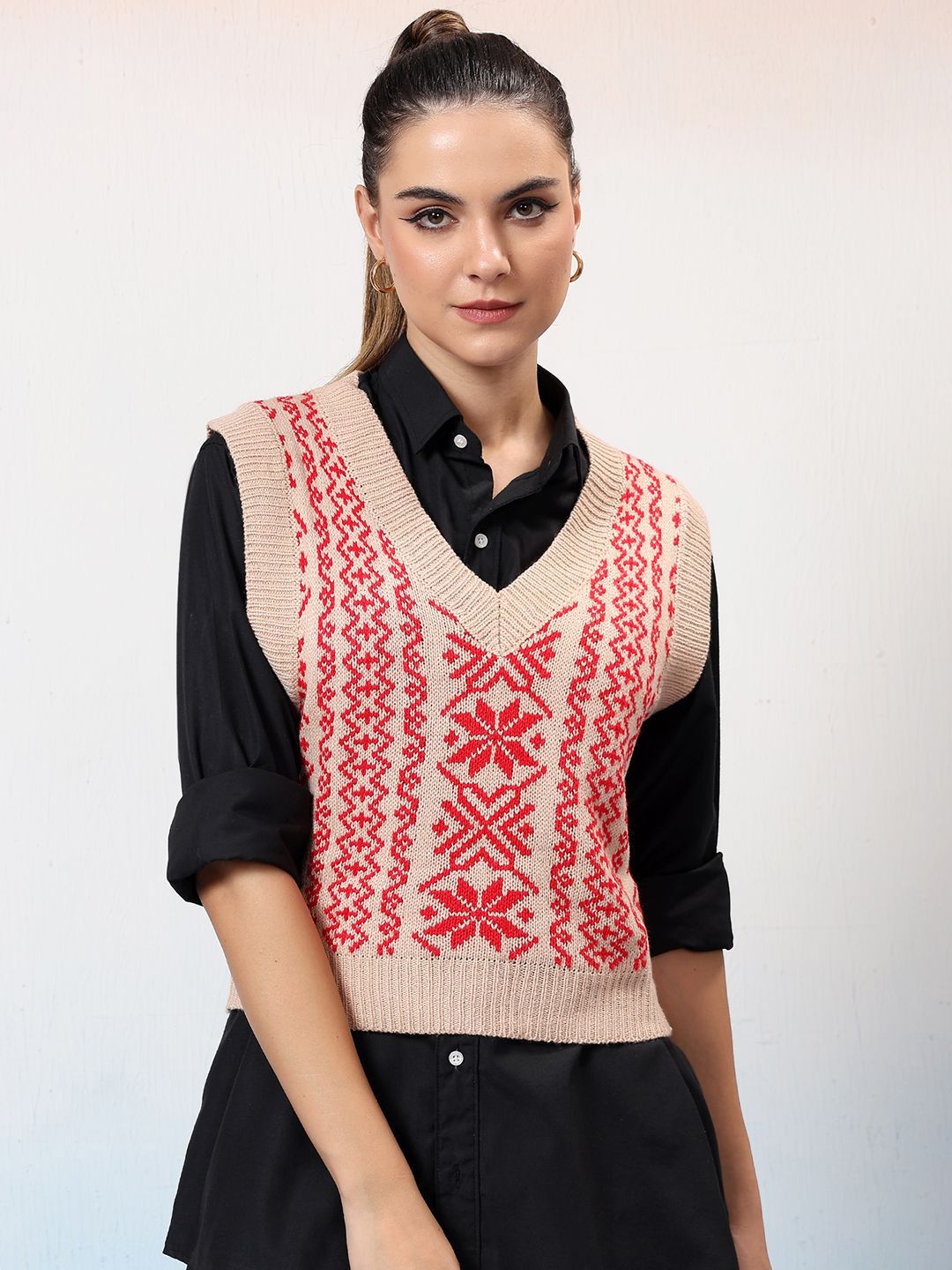 Kotty Women Printed Crop Pullover