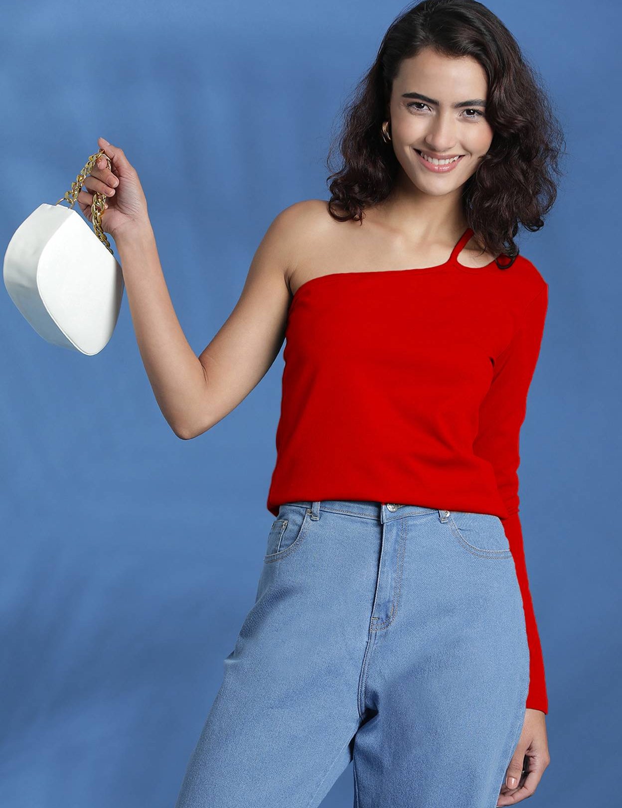 CasualOneShoulderSleevesSolidWomenRedTop-0_jpg.jpg