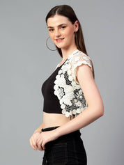 KOTTY Casual Regular Sleeves Embellished Women White Top