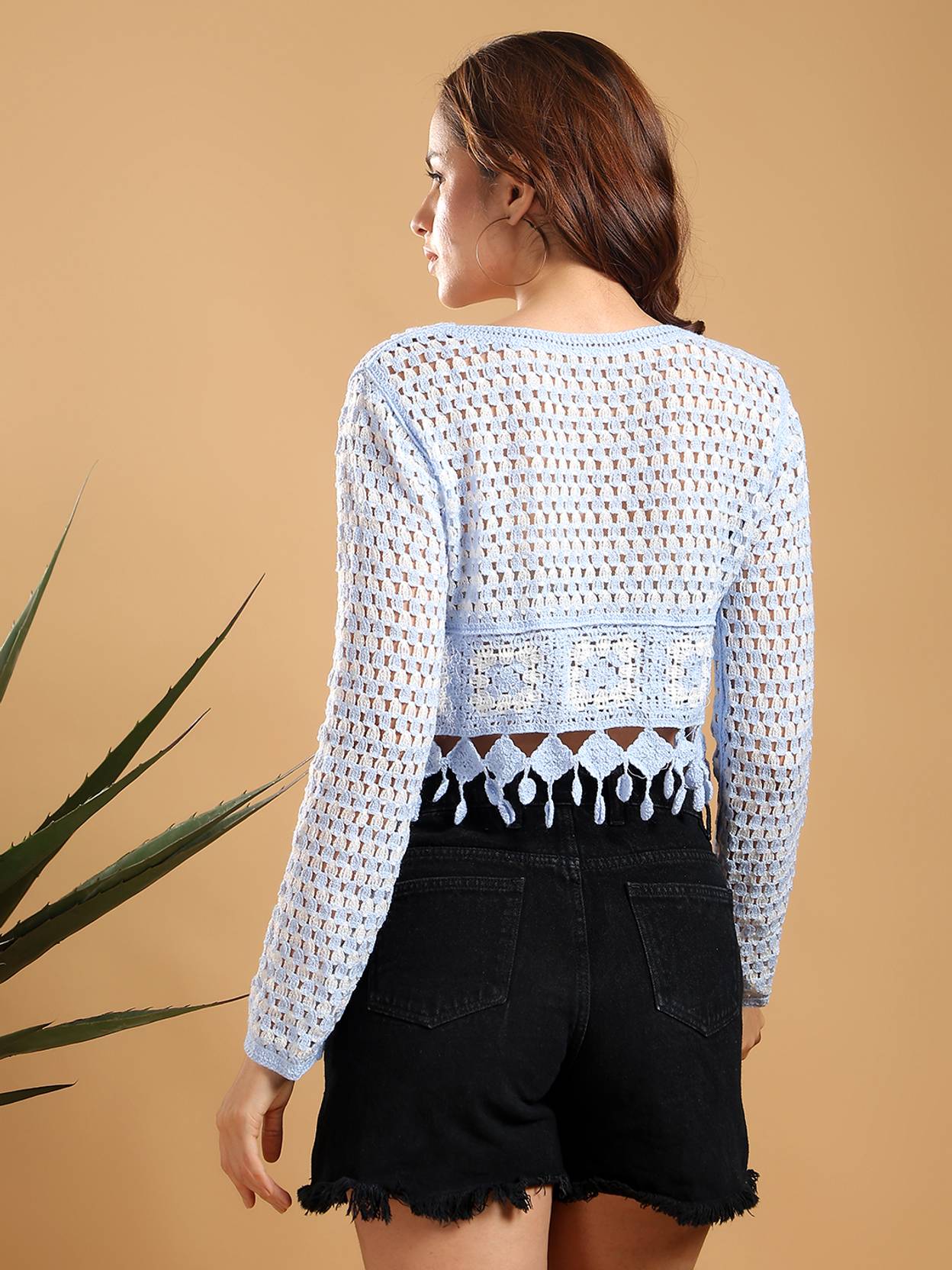 KOTTY Casual Regular Sleeves Printed Women Blue Top