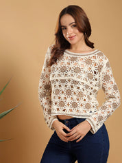 KOTTY Casual Regular Sleeves Printed Women Multicolor Top
