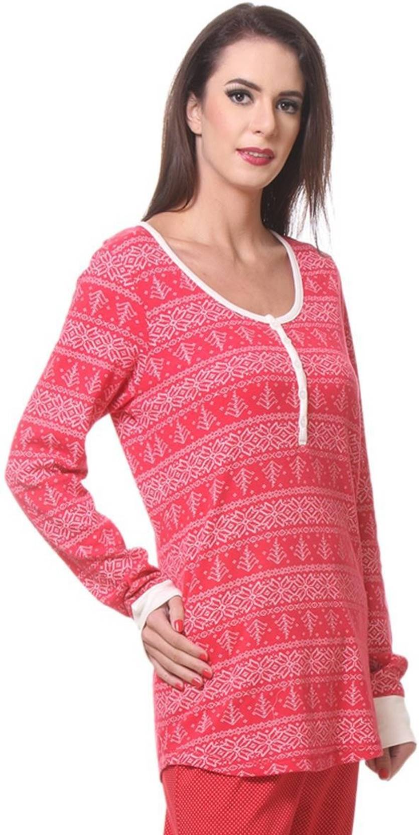 KOTTY  Casual Regular Sleeves Printed Women Red Top