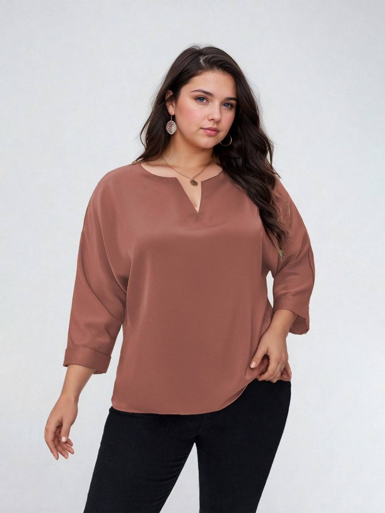 KOTTY Casual Regular Sleeves Solid Women Brown Top