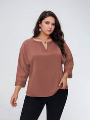 KOTTY Casual Regular Sleeves Solid Women Brown Top