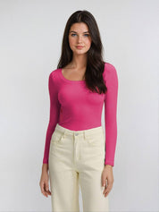 KOTTY  Casual Regular Sleeves Solid Women Pink Top