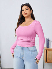 KOTTY Casual Regular Sleeves Solid Women Pink Top
